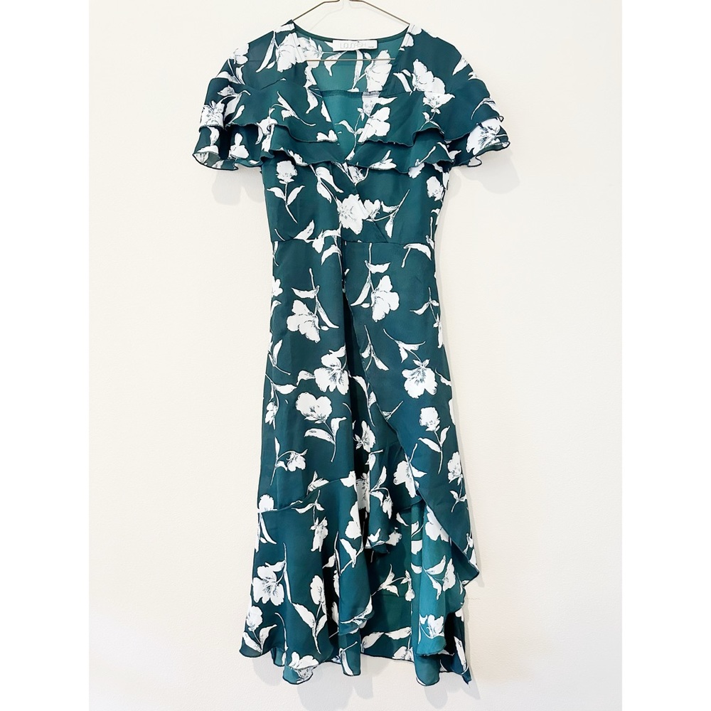 ASOS Liquorish Green Floral Midi Dress